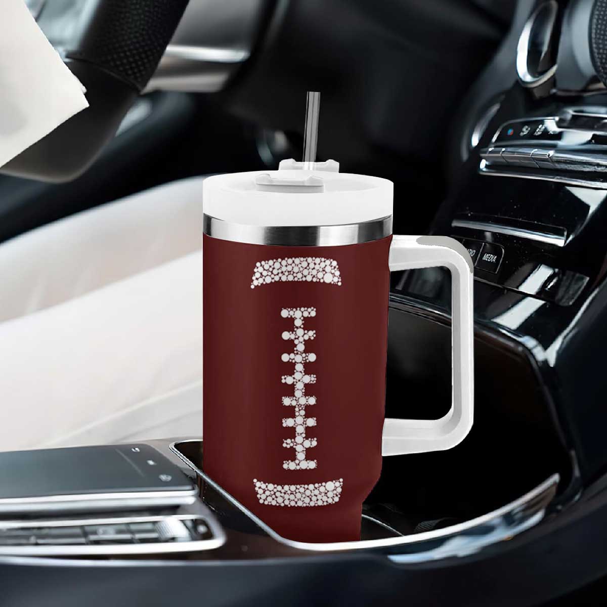 American Football Tumbler With Handle Dots International Dot Day TB10 Print Your Wear
