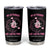 Cute Ghost Halloween Breast Cancer Awareness Tumbler Cup In October We Wear Pink TB10 Black Print Your Wear