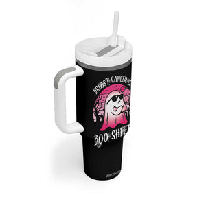 Breast Cancer Is Boo Sheet Tumbler With Handle Halloween Pink Ghost TB10 Print Your Wear