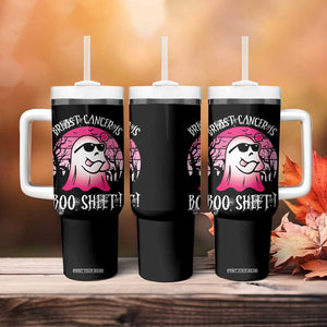 Breast Cancer Is Boo Sheet Tumbler With Handle Halloween Pink Ghost TB10 Print Your Wear