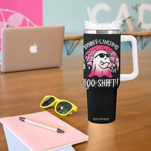 Breast Cancer Is Boo Sheet Tumbler With Handle Halloween Pink Ghost TB10 Print Your Wear