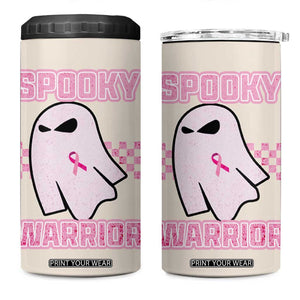 Breast Cancer Awareness 4 in 1 Can Cooler Tumbler Pink Ribbon Boojee Halloween Spooky Warriror TB10 One Size: 16 oz Beige Print Your Wear