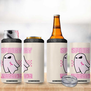 Breast Cancer Awareness 4 in 1 Can Cooler Tumbler Pink Ribbon Boojee Halloween Spooky Warriror TB10 Print Your Wear