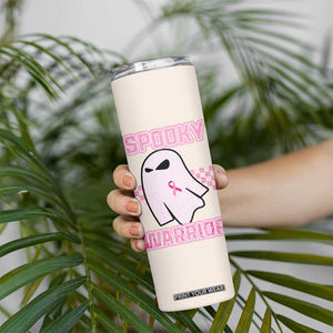 Breast Cancer Awareness Skinny Tumbler Pink Ribbon Boojee Halloween Spooky Warriror TB10 Print Your Wear