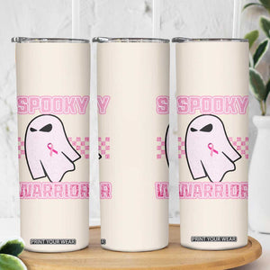 Breast Cancer Awareness Skinny Tumbler Pink Ribbon Boojee Halloween Spooky Warriror TB10 Print Your Wear