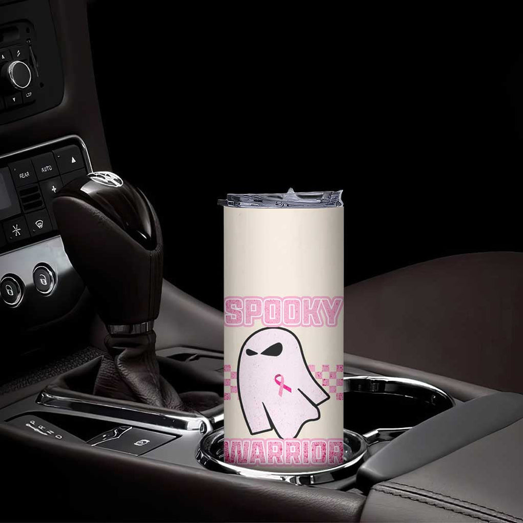 Breast Cancer Awareness Skinny Tumbler Pink Ribbon Boojee Halloween Spooky Warriror TB10 Print Your Wear