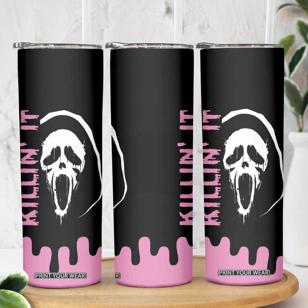 Halloween Decoration Horror Gift Skinny Tumbler Scary Movies Iced Coffee TB10 Print Your Wear