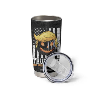 Halloween Trumpkin Tumbler Cup President Donald Trump 2024 Make Halloween Great Again US Flag TB10 Print Your Wear