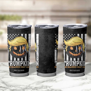 Halloween Trumpkin Tumbler Cup President Donald Trump 2024 Make Halloween Great Again US Flag TB10 Print Your Wear