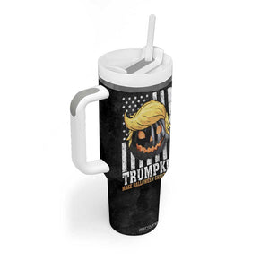 Halloween Trumpkin Tumbler With Handle President Donald Trump 2024 Make Halloween Great Again US Flag TB10 Print Your Wear