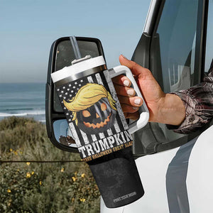 Halloween Trumpkin Tumbler With Handle President Donald Trump 2024 Make Halloween Great Again US Flag TB10 Print Your Wear