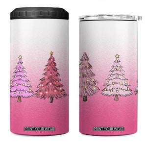 Pink Christmas 4 in 1 Can Cooler Tumbler Xmas Trees Pinkmas Gift For Her TB10 One Size: 16 oz Pink Ombre Print Your Wear