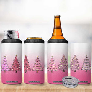 Pink Christmas 4 in 1 Can Cooler Tumbler Xmas Trees Pinkmas Gift For Her TB10 Print Your Wear