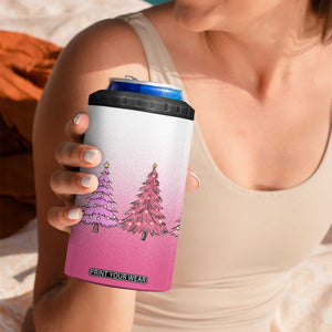 Pink Christmas 4 in 1 Can Cooler Tumbler Xmas Trees Pinkmas Gift For Her TB10 Print Your Wear