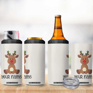 Personalized Christmas 4 in 1 Can Cooler Tumbler Reindeer Hot Chocolate Mug Xmas Gifts for Kids TB10 Print Your Wear