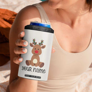 Personalized Christmas 4 in 1 Can Cooler Tumbler Reindeer Hot Chocolate Mug Xmas Gifts for Kids TB10 Print Your Wear