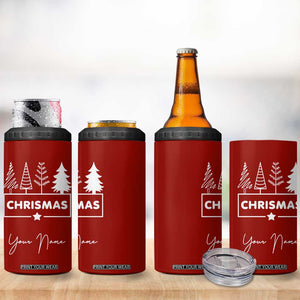 Personalized Christmas 4 in 1 Can Cooler Tumbler Custom Name Xmas Tree Gifts for Mom Her Coworkers TB10 Print Your Wear