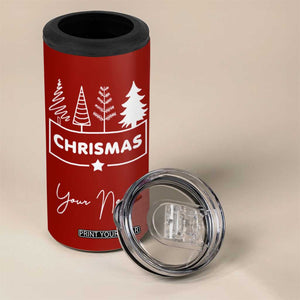 Personalized Christmas 4 in 1 Can Cooler Tumbler Custom Name Xmas Tree Gifts for Mom Her Coworkers TB10 Print Your Wear