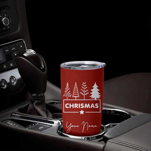 Personalized Christmas Tumbler Cup Custom Name Xmas Tree Gifts for Mom Her Coworkers TB10 Print Your Wear