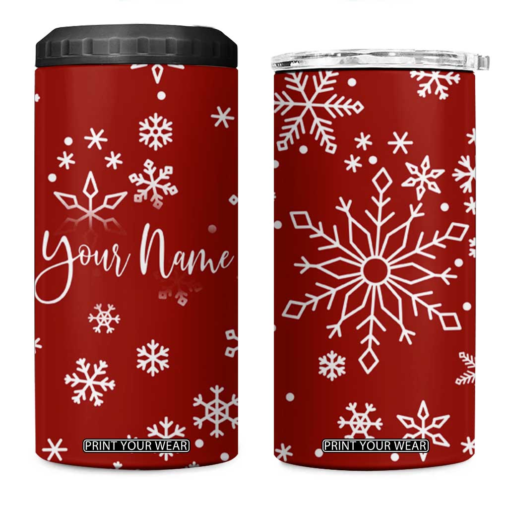 Personalized Christmas 4 in 1 Can Cooler Tumbler Custom Name Xmas Gifts for Mom Her Coworkers TB10 One Size: 16 oz Red Print Your Wear