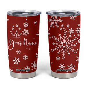 Personalized Christmas Tumbler Cup Custom Name Xmas Gifts for Mom Her Coworkers TB10 Red Print Your Wear