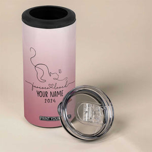 Personalized Cat Memorial 4 in 1 Can Cooler Tumbler Custom Name Cat Loss Gift TB10 Print Your Wear