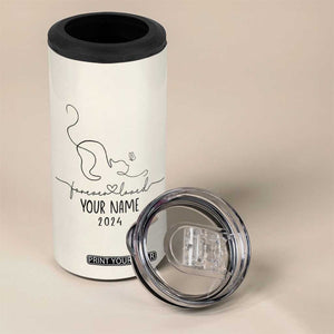 Personalized Cat Memorial 4 in 1 Can Cooler Tumbler Custom Name Loss of Cat Sympathy TB10 Print Your Wear