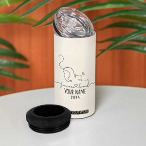 Personalized Cat Memorial 4 in 1 Can Cooler Tumbler Custom Name Loss of Cat Sympathy TB10 Print Your Wear