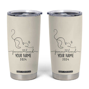 Personalized Cat Memorial Tumbler Cup Custom Name Loss of Cat Sympathy TB10 Cream Print Your Wear