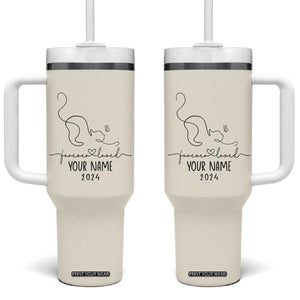 Personalized Cat Memorial Tumbler With Handle Custom Name Loss of Cat Sympathy TB10 One Size: 40 oz Cream Print Your Wear