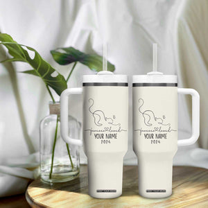 Personalized Cat Memorial Tumbler With Handle Custom Name Loss of Cat Sympathy TB10 Print Your Wear