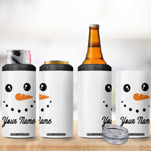 Personalized Christmas 4 in 1 Can Cooler Tumbler Custom Name Xmas Gift Snowman Face Family Matching Set TB10 Print Your Wear