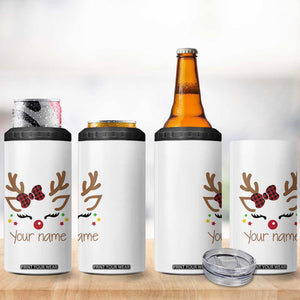 Personalized Christmas 4 in 1 Can Cooler Tumbler Custom Name Xmas Gift For Kids Girls Face Family Matching Set TB10 Print Your Wear