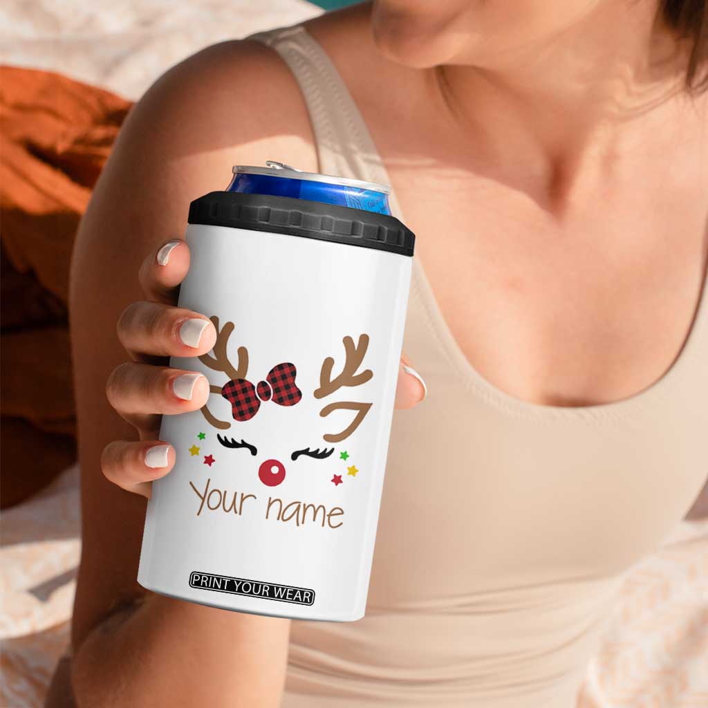 Personalized Christmas 4 in 1 Can Cooler Tumbler Custom Name Xmas Gift For Kids Girls Face Family Matching Set TB10 Print Your Wear