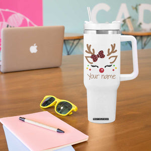 Personalized Christmas Tumbler With Handle Custom Name Xmas Gift For Kids Girls Face Family Matching Set TB10 Print Your Wear