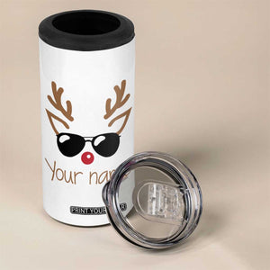 Personalized Christmas 4 in 1 Can Cooler Tumbler Custom Name Xmas Gift For Kids Boys Family Matching Set Reindeer Face TB10 Print Your Wear