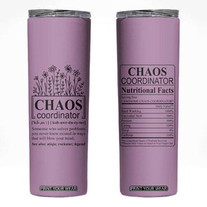 Chaos Coordinator Thank YouGift Skinny Tumbler Christmas Gifts for Colleague Coworker Travel Mug Purple TB10 Purple Print Your Wear