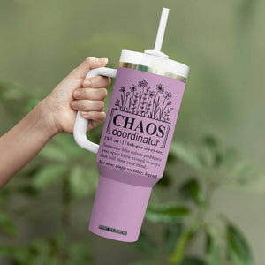 Chaos Coordinator Thank YouGift Tumbler With Handle Christmas Gifts for Colleague Coworker Travel Mug Purple TB10 Print Your Wear