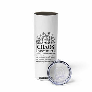 Chaos Coordinator Thank YouGift Skinny Tumbler Christmas Gift for Colleague Coworker Travel Mug White TB10 Print Your Wear