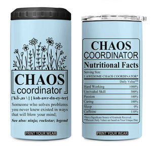 Chaos Coordinator Thank YouGift 4 in 1 Can Cooler Tumbler Christmas Gift for Colleague Coworker Travel Mug Blue TB10 One Size: 16 oz Blue Print Your Wear