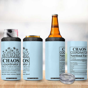 Chaos Coordinator Thank YouGift 4 in 1 Can Cooler Tumbler Christmas Gift for Colleague Coworker Travel Mug Blue TB10 Print Your Wear