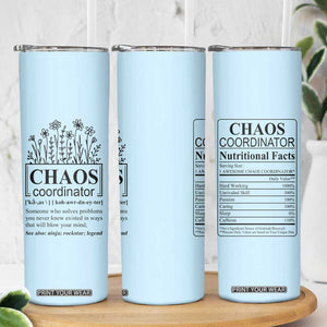 Chaos Coordinator Thank YouGift Skinny Tumbler Christmas Gift for Colleague Coworker Travel Mug Blue TB10 Print Your Wear