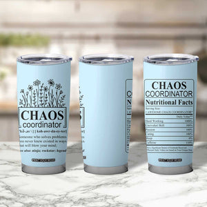 Chaos Coordinator Thank YouGift Tumbler Cup Christmas Gift for Colleague Coworker Travel Mug Blue TB10 Print Your Wear