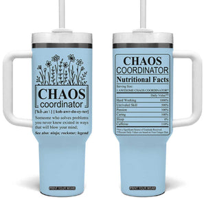 Chaos Coordinator Thank YouGift Tumbler With Handle Christmas Gift for Colleague Coworker Travel Mug Blue TB10 One Size: 40 oz Blue Print Your Wear