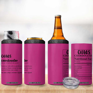 Chaos Coordinator 4 in 1 Can Cooler Tumbler Christmas Gifts for Colleague Coworker Travel Mug Thank You Gift Pink TB10 Print Your Wear