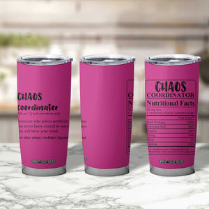 Chaos Coordinator Tumbler Cup Christmas Gifts for Colleague Coworker Travel Mug Thank You Gift Pink TB10 Print Your Wear