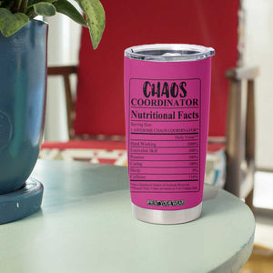 Chaos Coordinator Tumbler Cup Christmas Gifts for Colleague Coworker Travel Mug Thank You Gift Pink TB10 Print Your Wear