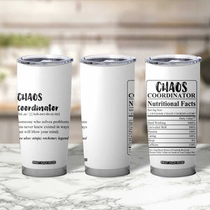 Chaos Coordinator Tumbler Cup Christmas Gifts for Colleague Coworker Travel Mug Thank You Gift White TB10 Print Your Wear