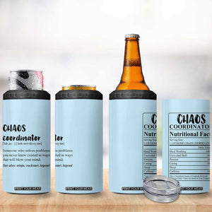 Chaos Coordinator 4 in 1 Can Cooler Tumbler Christmas Gifts for Colleague Coworker Travel Mug Thank You Gift Blue TB10 Print Your Wear