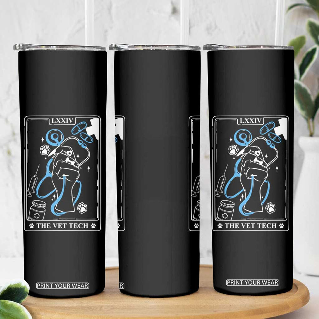 Vet Tech Skinny Tumbler Funny Vet Staff Appreciation Gift Veterinarian Tarot Card TB10 Print Your Wear